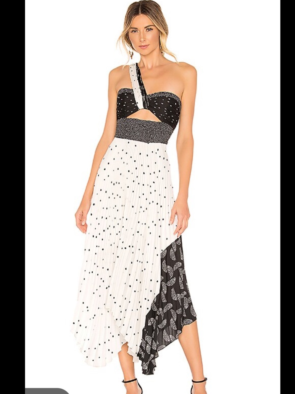 A.L.C. Aurora Dress in White & Black, size 12